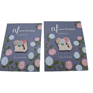 Lot 2x Nora Fleming Tote-Ally Cute Enamel Pin 2026 Winter Wholesale Exclusive